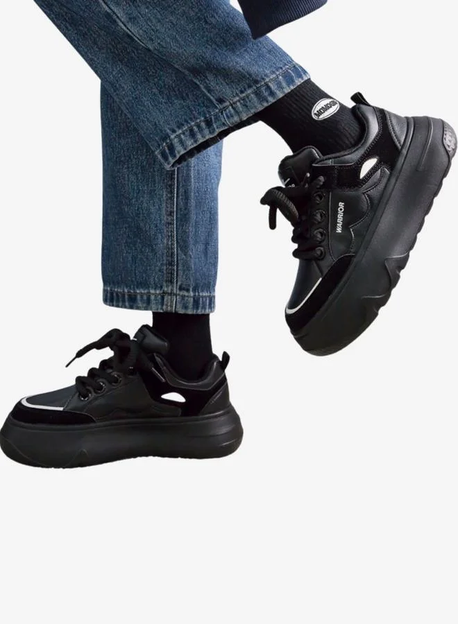 بابيا حذاء سنيكرز بنعل سميك وأربطة للنساء